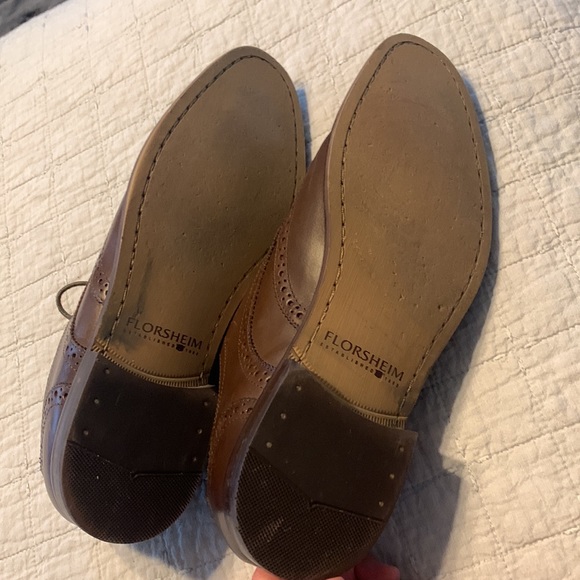 Florsheim Only Macy's Men's 11588 200 Size 10 1/2 D Brown Wingtip Dress Shoes - Picture 6 of 6